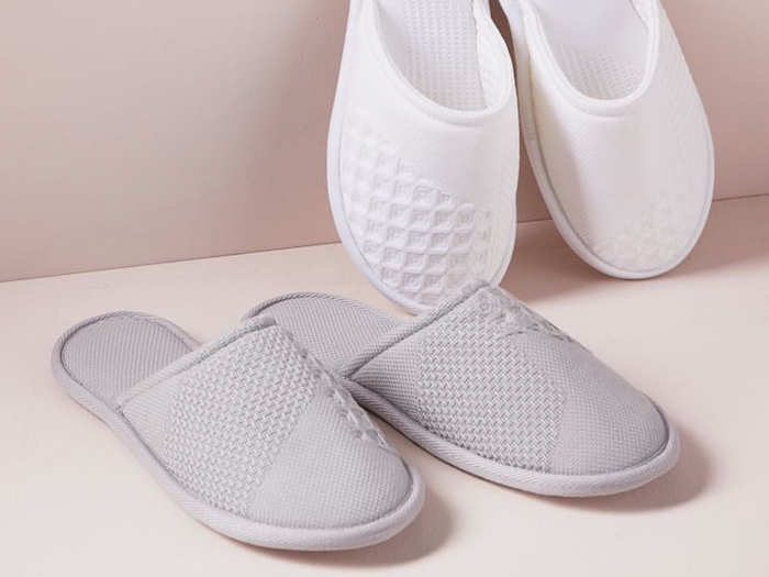 Cozy cotton slippers they’ll love to lounge around in