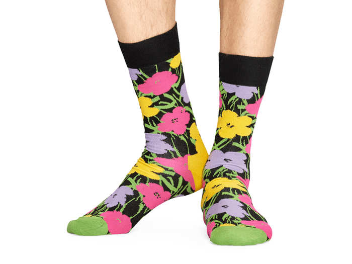 A pair of funky socks that make any outfit brighter