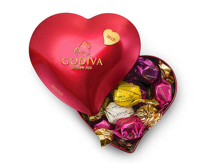 A classic gift of gourmet chocolate truffles in a keepsake tin