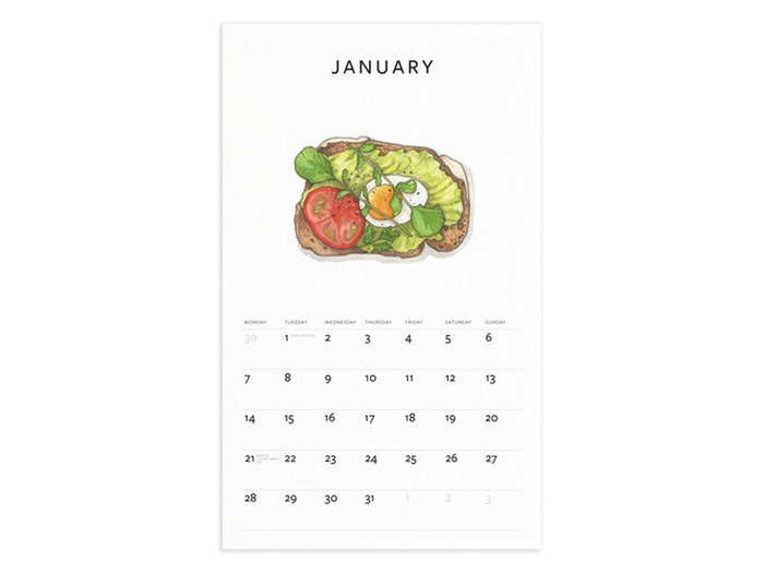 A beautiful handmade calendar for brunch lovers