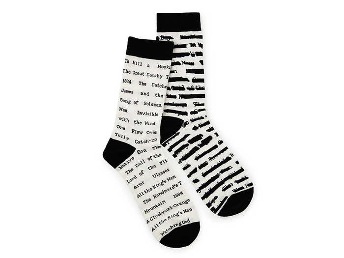 A literary pair of socks that any bookworm will love to cozy up in