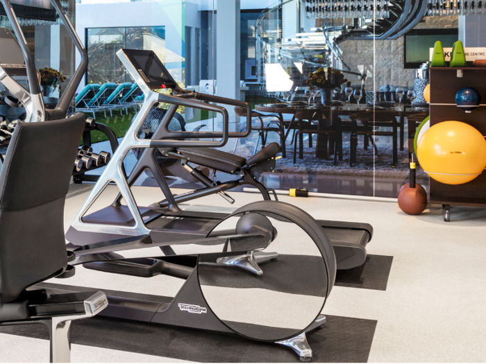 Beyond entertainment spaces, the home has a state-of-the art fitness center ...