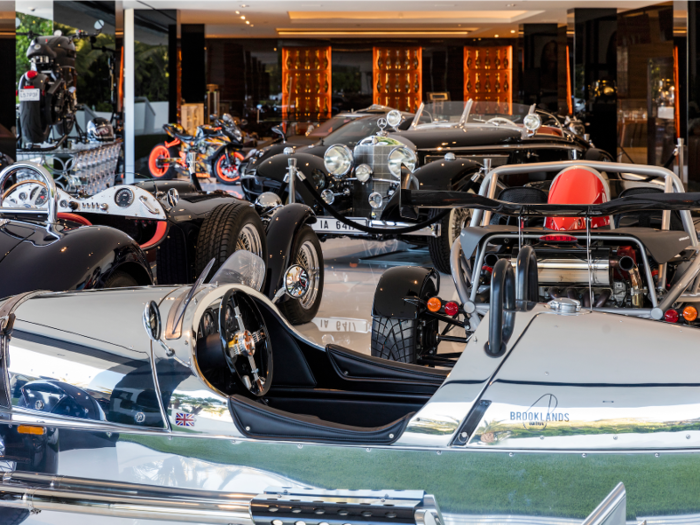 Downstairs is a car gallery with vehicles worth a combined $30 million.