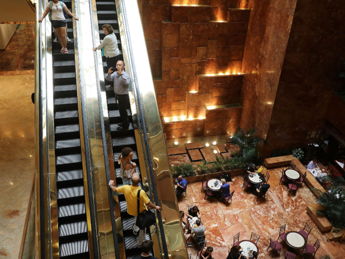 The penthouse is adorned in 24-karat gold and marble a la King Louis XIV.