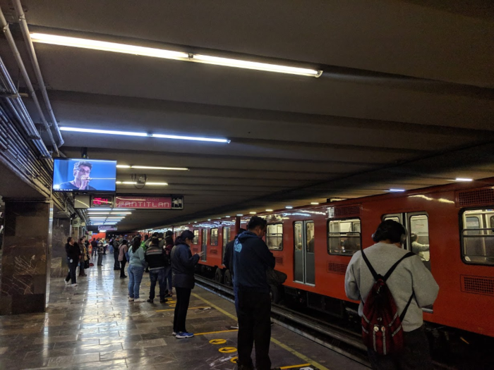 Once on the platform, things were sparkling clean and very orderly.