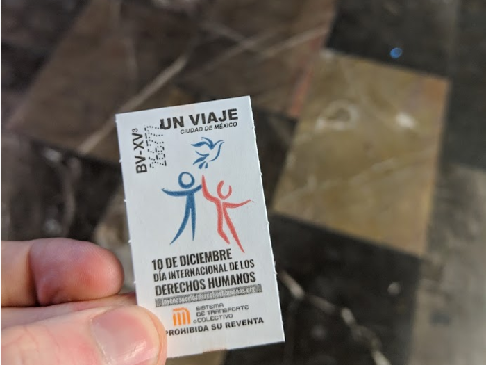 First things first, I needed a ticket. Fares run five pesos per person per trip, or roughly $0.26, and can only be bought in person at a booth.