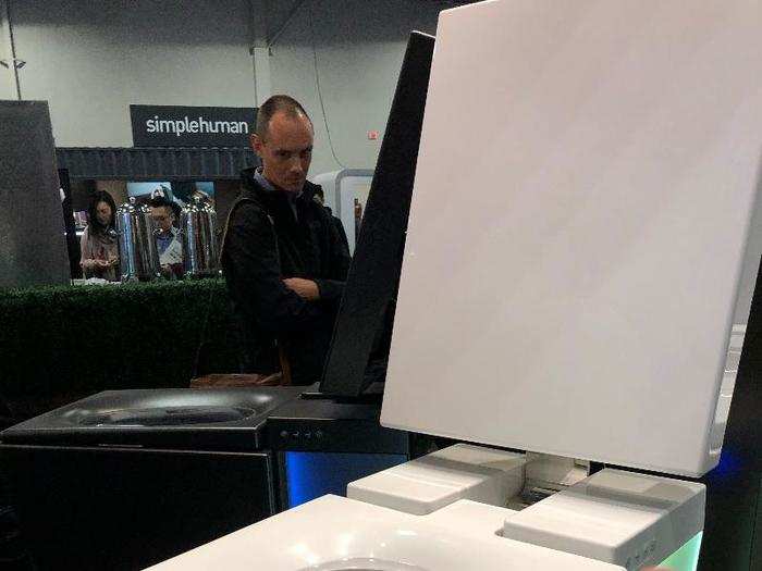 CES also had a ton of toilets on display. Take a look at the one in the back — would you want a black toilet in your home?