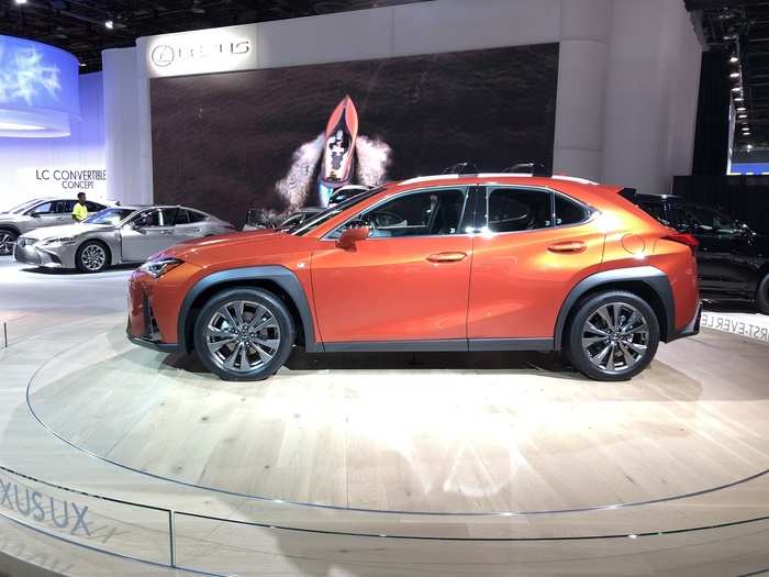 Lexus also showed its UX subcompact crossover.