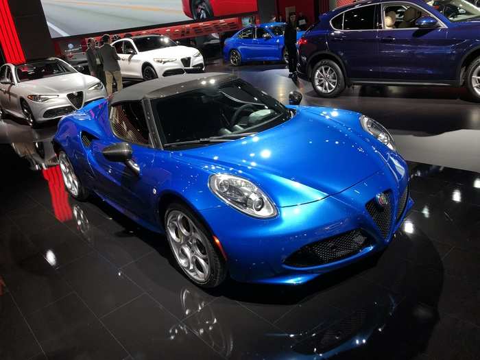 The Alfa Romeo 4C Spider Italia put in a sporty appearance.