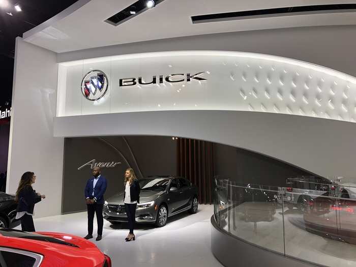 It was kinda quiet at the Buick booth. It was also kinda dark at the 2018 Detroit auto show. Most automakers decided to keep it low-key.