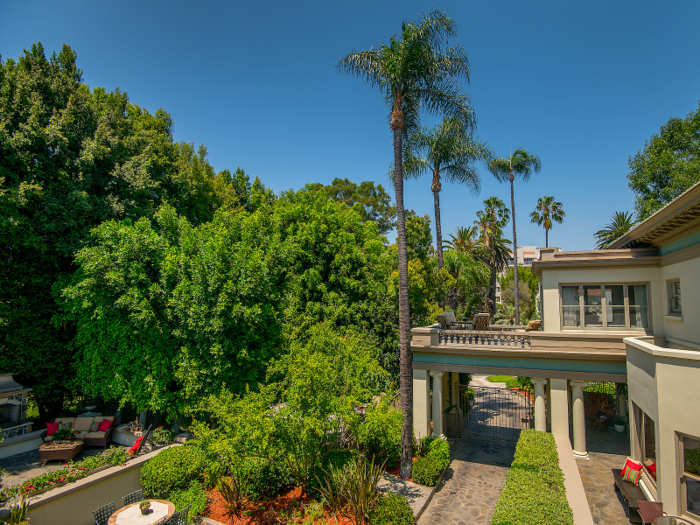 There are several outdoor lounge spots to enjoy the California sunshine.