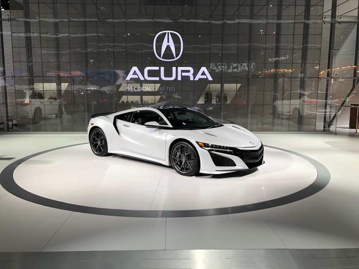 Acura displayed the updated version of its NSX supercar.