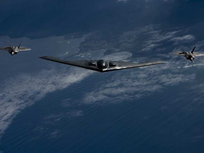 Both the B-2 Spirit and the F-22 raptor are stealth aircraft, and both have the ability to penetrate sophisticated air-defense systems, such as those that defend the Chinese mainland and the wall of surface-to-air missiles deployed in the South China Sea. China has been actively enhancing its anti-access, area-denial capabilities to keep the US military at arms length.