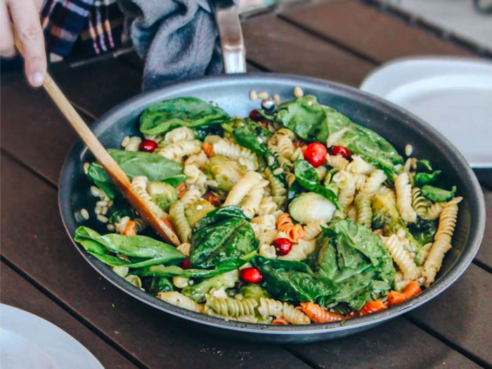 A nonstick frying pan