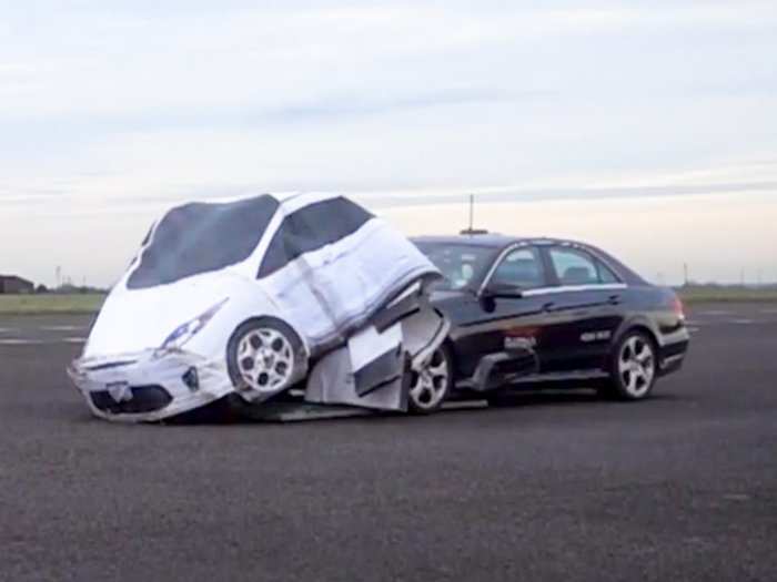 How This Dummy Car Tests Collision Detection Systems In Your Car ...