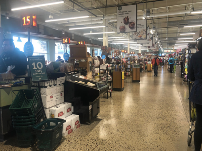 When it came time to check out, we didn’t have to wait in line at the Darien store thanks to the multitude of check-out stands, which we’ve come to expect from suburban supermarkets.