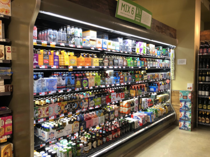 ... and the beer case that allows customers to mix and match their own six-packs.