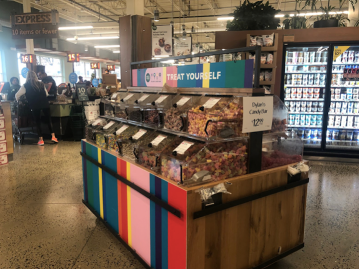 The extra space at this suburban store means there is room for a candy station from Dylan’s Candy Bar ...