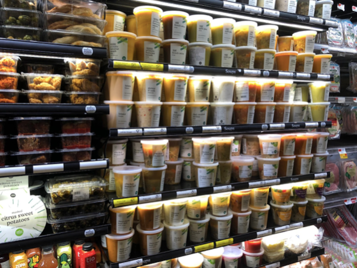 We also found the soup section fully stocked with a wide variety of options.