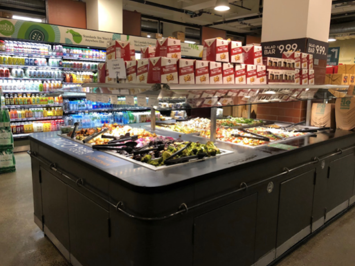 The Manhattan store also has plenty of options when it comes to ready-to-eat foods, from the salad bar ...