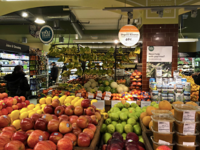 The produce section at the Midtown East store is not quite as spacious, although the selection is about the same.