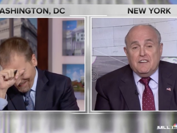 In one of his many lively television appearances, Giuliani perplexed "Meet the Press" host Chuck Todd in August 2018 with a claim that Mueller could trap Trump in an interview because "truth isn