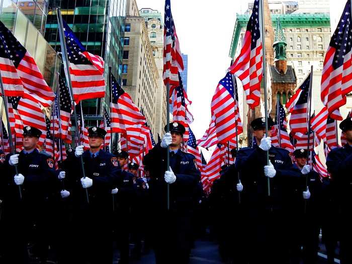 Giuliani is the grandson of Italian immigrants, born to a working-class family comprised of firemen and policemen, which he said gave him an appreciation for public servants. "I grew up with uniforms all around me and their stories of heroism," Giuliani has said.