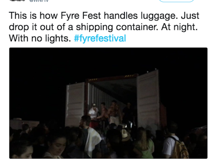 Instead, they ended up waiting for hours at the airport and collecting their luggage from the back of a shipping container in the dead of night.