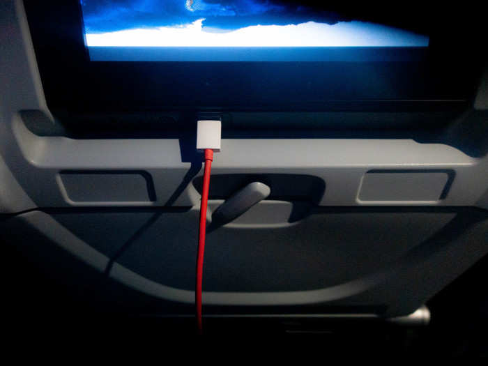 One of the best parts about the new-style touchscreen entertainment systems is the inclusion of the USB charging port. Any airline that doesn