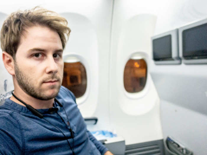 Another benefit of a half-full flight? I got a row all to myself. Not only that, but it was the first row in Economy, which meant I got a few extra inches of legroom.