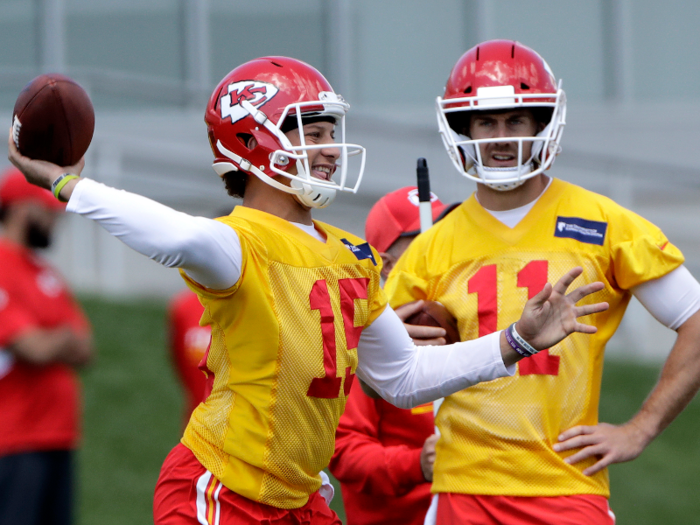 On draft night, the Chiefs traded two first-round picks and a third-round pick to move up in the draft and take Mahomes.