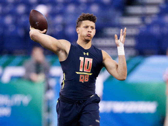 When Mahomes declared for the NFL draft after his junior year, he was projected as a mid-round pick.