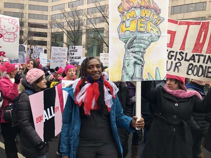 Shirley Cantey, from Charlotte, North Carolina, said she was inspired to see so many young people attending the Women