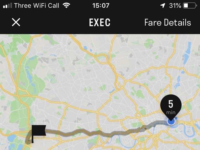 I decided to try it out. I used the service twice — once in September from my flat in south east London to Gatwick airport, and a second time in December from home to Heathrow. Here