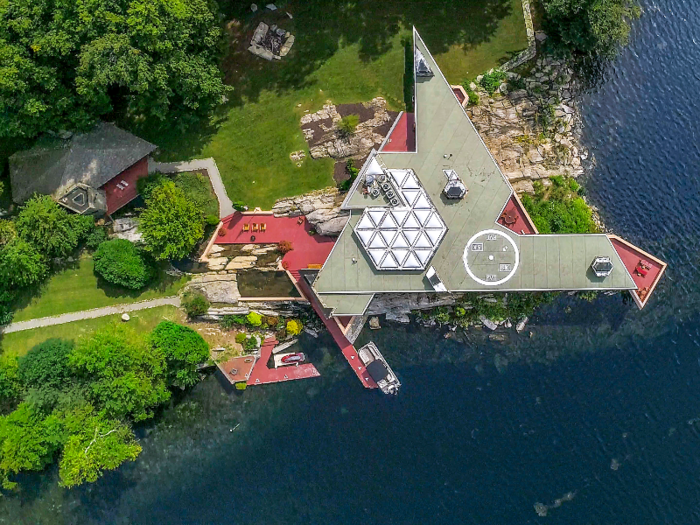 Two houses designed by famous architect Frank Lloyd Wright sit on the property.