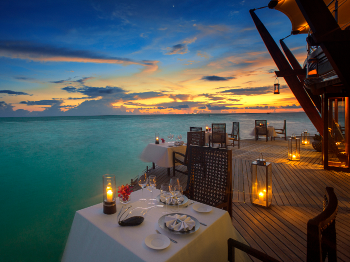 The resort offers plenty of romantic dining and drinking options.