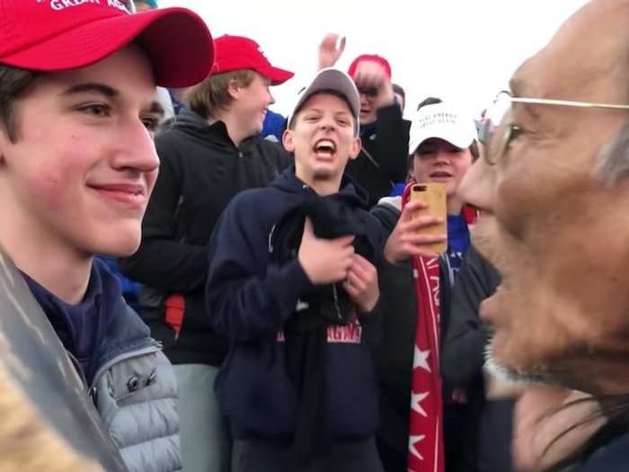 Videos of a group of high schoolers and a Native American protestor in Washington, DC, Friday sparked a weekend of confusion among reports and social media outrage.