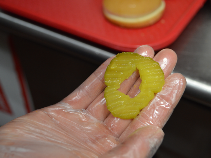 The pickles go through a vetting process. Anything that looks like this, is torn at all, or is larger than a dime just doesn