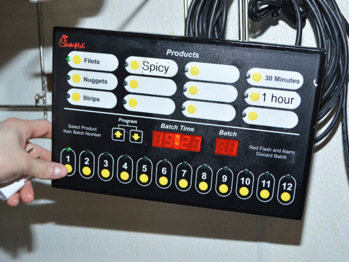 Breaded and cooked fillets can only sit in a bin, unassembled, for 20 minutes. If the timer runs out, the fillets get pulled. This is where the algorithm is helpful — it tries to ensure there aren