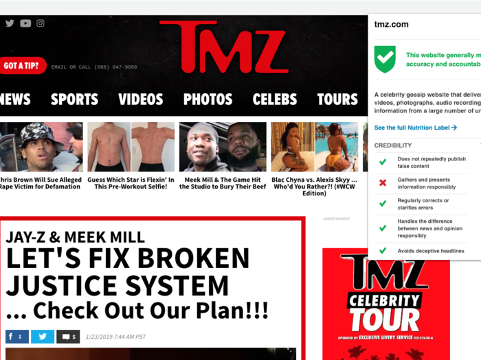 23. TMZ: Trustworthy, with caveats.