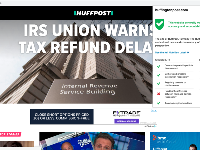 16. The Huffington Post: Trustworthy!