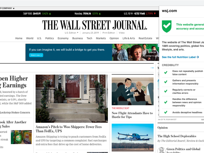 5. The Wall Street Journal: Trustworthy!