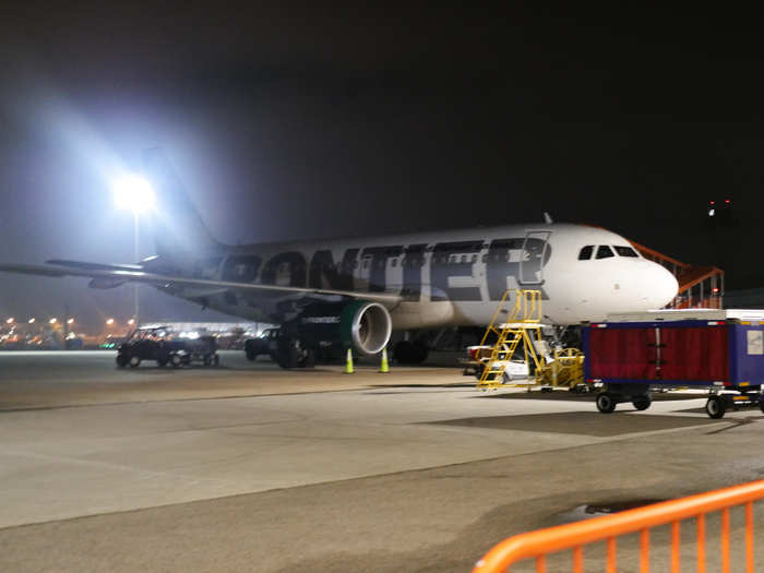 Frontier had recently switched operations to the South Terminal of the Austin-Bergstrom International Airport. I walked across the tarmac toward baggage claim, passing other Frontier aircraft.