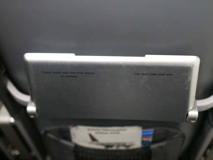 ... as were the microscopic tray tables.