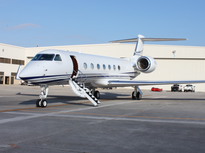 The G550 costs more than $61 million and has a range of nearly 7,800 miles.