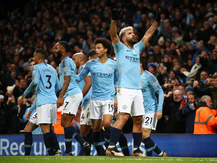 5. Manchester City — €568.4 million ($644.4 million). Despite welcoming 54,054 fans on average to its home games, matchday revenue only makes up for 11% of the club