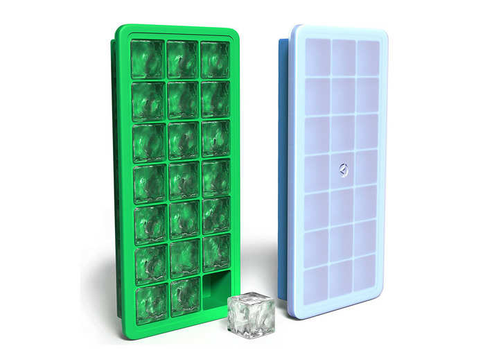 Silicone ice cube trays