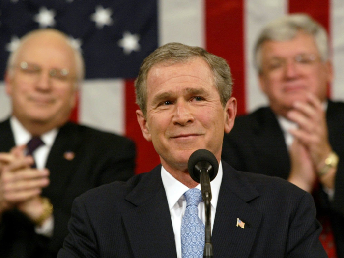 George W. Bush was two years into his first term as President of the United States.