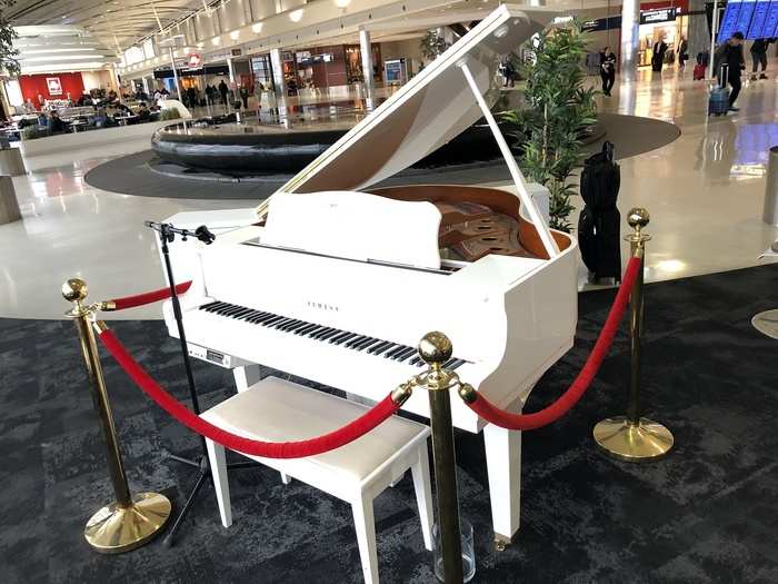 And on my most recent visit, a white player piano.