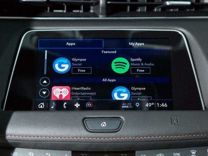 The system has been growing by adding apps. Younger drivers will definitely like Spotify. Bluetooth pairing is a snap, and there are also USB/AUX ports to connect devices. The XT4 also has wireless charging.